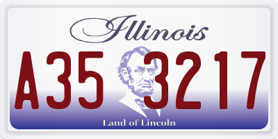 IL license plate A353217
