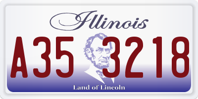 IL license plate A353218