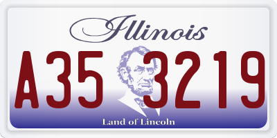 IL license plate A353219