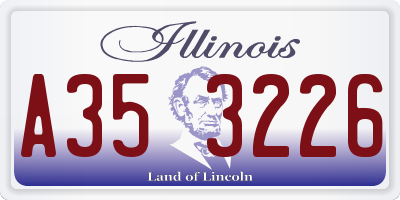 IL license plate A353226