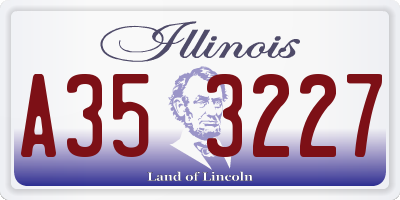 IL license plate A353227