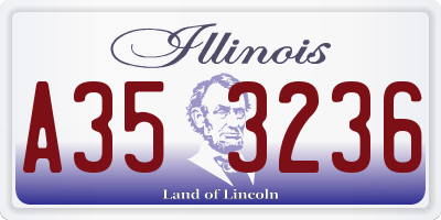IL license plate A353236