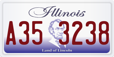 IL license plate A353238