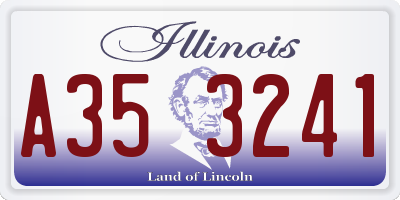 IL license plate A353241