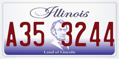 IL license plate A353244