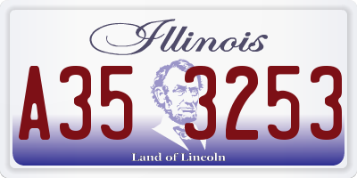 IL license plate A353253