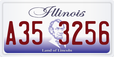 IL license plate A353256
