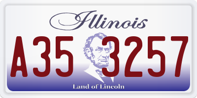 IL license plate A353257