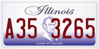 IL license plate A353265