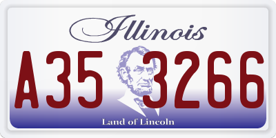 IL license plate A353266