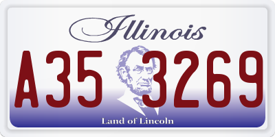 IL license plate A353269