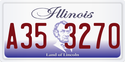 IL license plate A353270