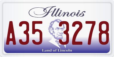 IL license plate A353278