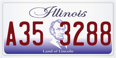 IL license plate A353288
