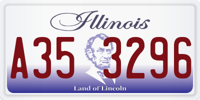 IL license plate A353296