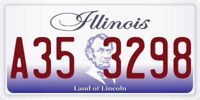 IL license plate A353298