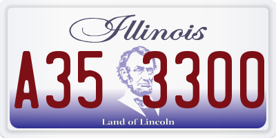IL license plate A353300