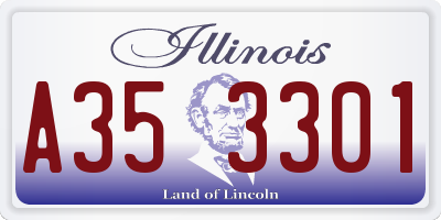 IL license plate A353301