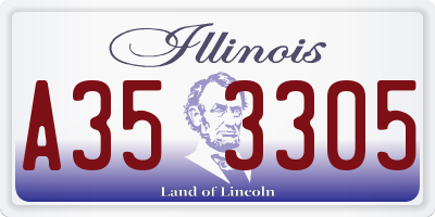 IL license plate A353305