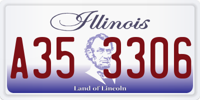 IL license plate A353306