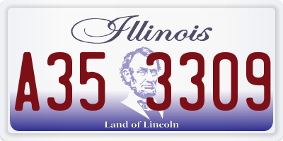 IL license plate A353309