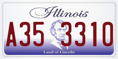 IL license plate A353310