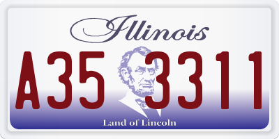 IL license plate A353311