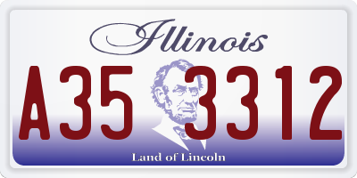 IL license plate A353312