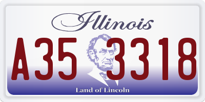IL license plate A353318
