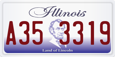 IL license plate A353319