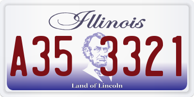 IL license plate A353321