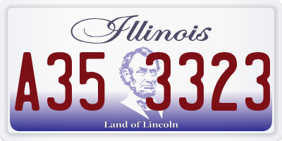 IL license plate A353323