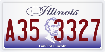 IL license plate A353327