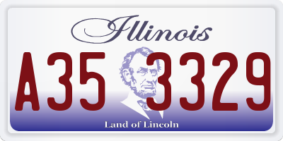 IL license plate A353329