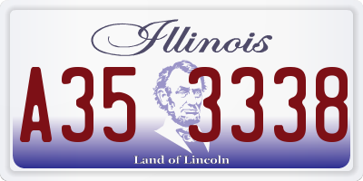 IL license plate A353338