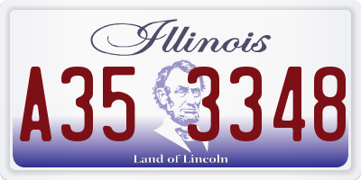 IL license plate A353348