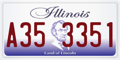 IL license plate A353351