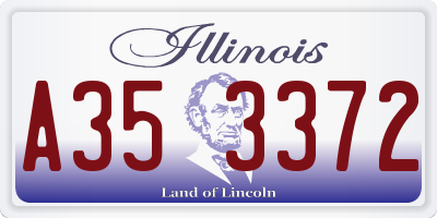 IL license plate A353372
