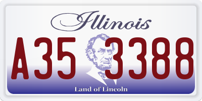 IL license plate A353388