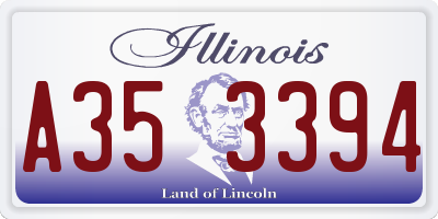 IL license plate A353394