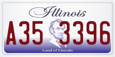 IL license plate A353396