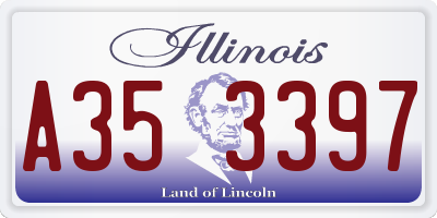 IL license plate A353397