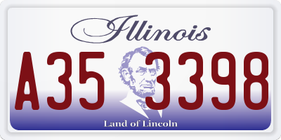 IL license plate A353398