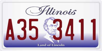 IL license plate A353411