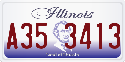 IL license plate A353413