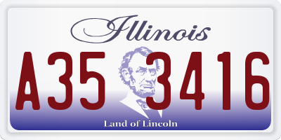 IL license plate A353416