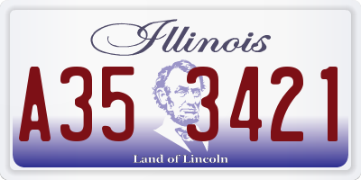 IL license plate A353421
