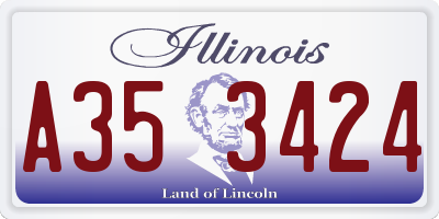 IL license plate A353424