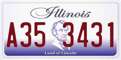 IL license plate A353431