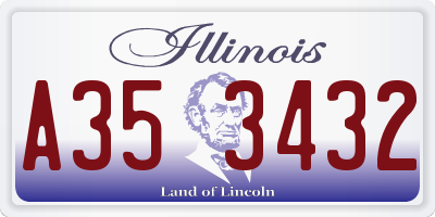 IL license plate A353432